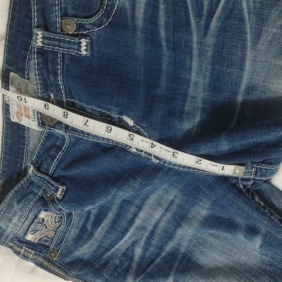 Big Star Maddie Boot Deep Stretchy Blue Jeans Bootcut Sz 34 (?) - Picture 10 of 11